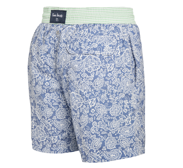 Coconut Island - blue paisley Swim Short - True Boxers